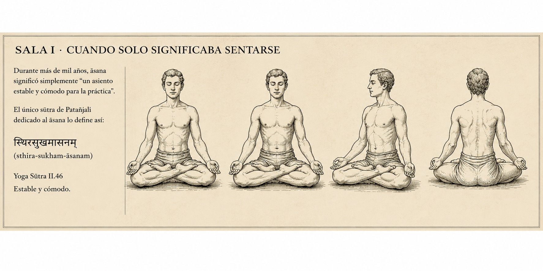 Lámina antigua con varias figuras sentadas